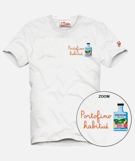 T-SHIRT PORTOFINO GIN HABITUE 01N EMB - Duepistudio ***** Abbigliamento, Accessori e Calzature | Uomo - Donna