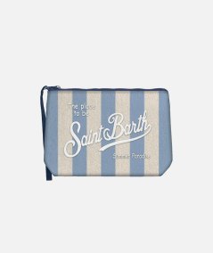 Pochette Aline in spugna con motivo a righe