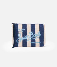 Pochette Aline in spugna con motivo a righe