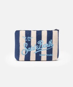 Pochette Aline in spugna con motivo a righe