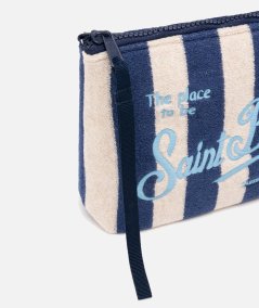 Pochette Aline in spugna con motivo a righe