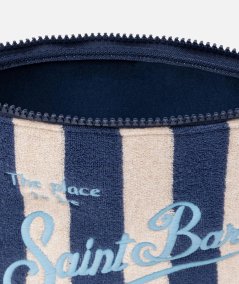 Pochette Aline in spugna con motivo a righe