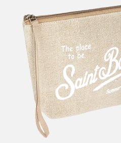 Pochette Aline in lino beige