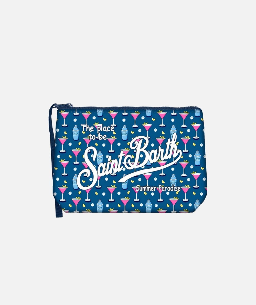 Pochette Aline in scuba con stampa