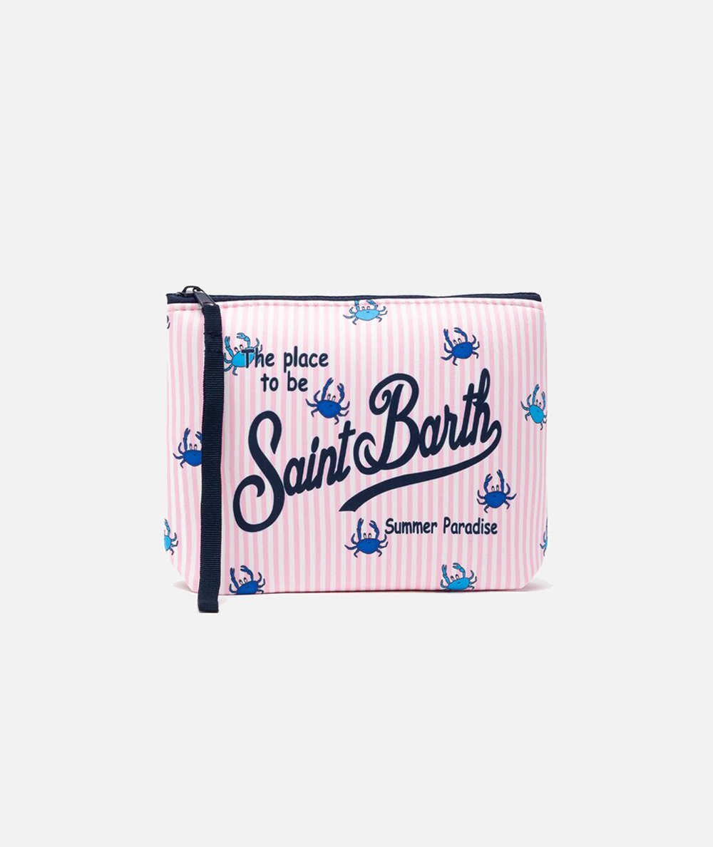 Pochette Aline in scuba con stampa