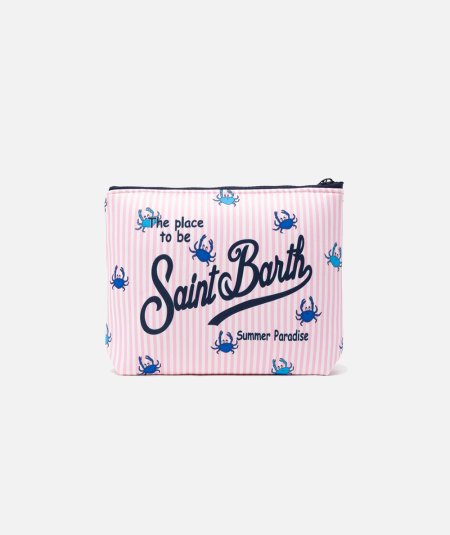 Pochette Aline in scuba con stampa