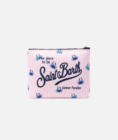 Pochette Aline in scuba con stampa