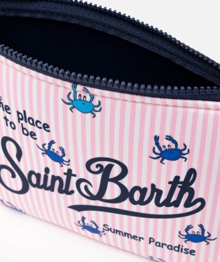 Pochette Aline in scuba con stampa