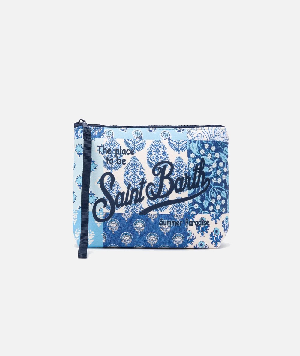 Pochette Aline in scuba con stampa
