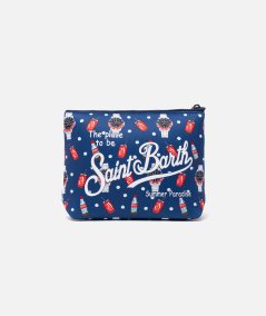 Pochette Aline in scuba con stampa