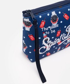 Pochette Aline in scuba con stampa