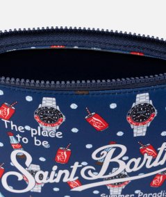 Pochette Aline in scuba con stampa