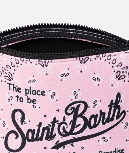 Pochette Aline in scuba con stampa bandanna