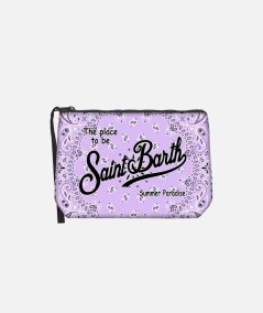 Pochette Aline in scuba con stampa bandanna