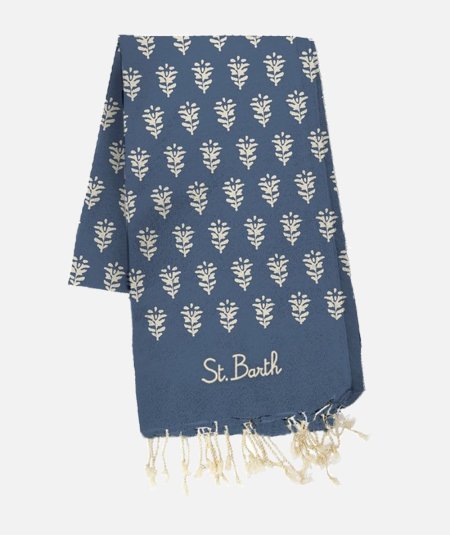 Telo mare Fouta in cotone fiore indaco - Duepistudio ***** Abbigliamento, Accessori e Calzature | Uomo - Donna