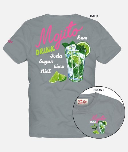 Men's Cotton T-Shirt with Mojito Print - Duepistudio ***** Abbigliamento, Accessori e Calzature | Uomo - Donna