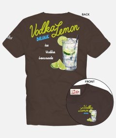 T-shirt da uomo in cotone con stampa Vodka Lemon