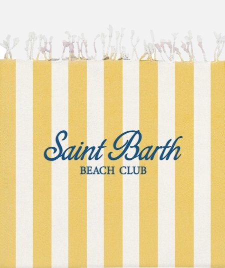 Fouta beach towel in light cotton with yellow striped print - Duepistudio ***** Abbigliamento, Accessori e Calzature | Uomo - Donna