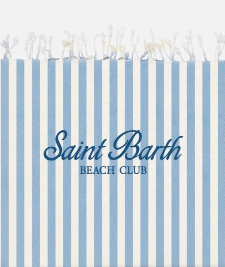 Fouta beach towel in light cotton with beige and light blue striped print - Duepistudio ***** Abbigliamento, Accessori e Calzature | Uomo - Donna