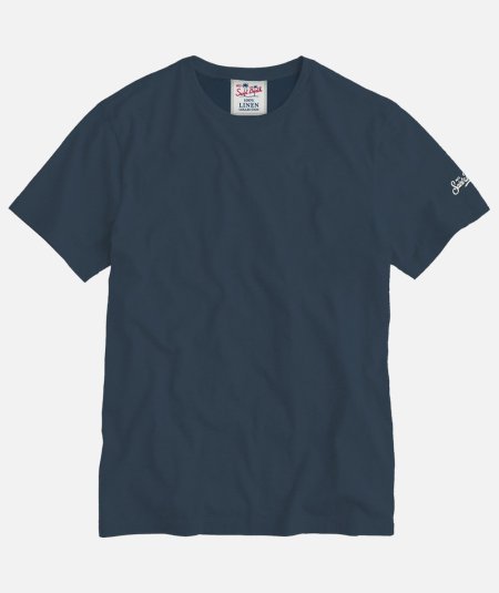 Ecstasea Navy Blue Linen Jersey Men's T-Shirt - Duepistudio ***** Abbigliamento, Accessori e Calzature | Uomo - Donna