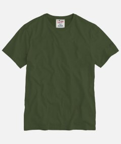 Ecstasea Men's Army Green Linen Jersey T-Shirt