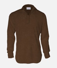 White Ventotene long sleeve linen polo