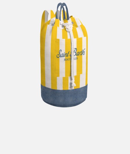Saint Barth Backpack Bag with Yellow and White Stripes - Duepistudio ***** Abbigliamento, Accessori e Calzature | Uomo - Donna