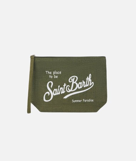 Aline clutch bag in military linen - Duepistudio ***** Abbigliamento, Accessori e Calzature | Uomo - Donna