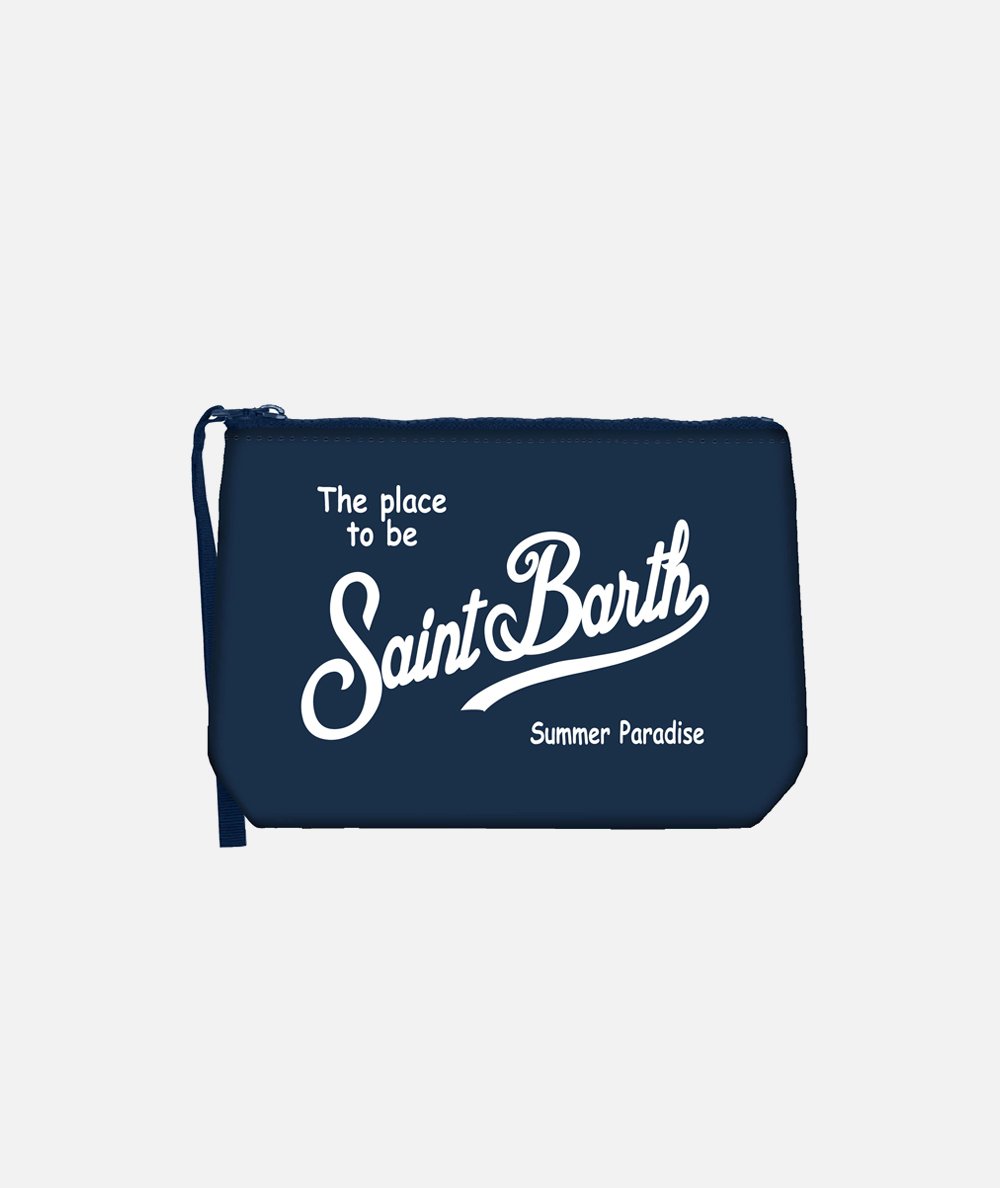 Pochette Aline in scuba tinta unita blu navy