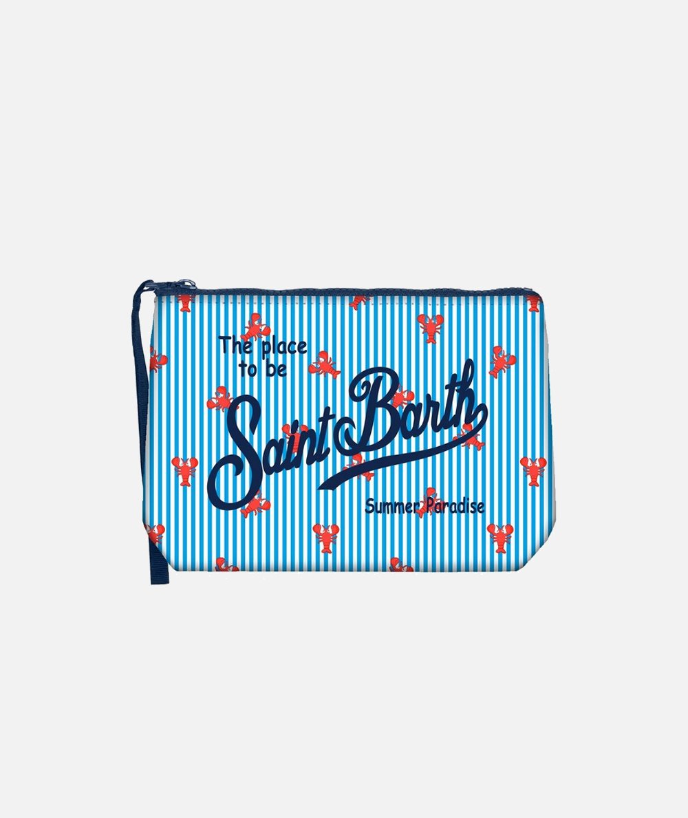 Aline scuba print clutch bag