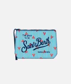 Pochette Aline in scuba con stampa