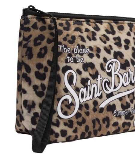 Aline scuba print clutch bag