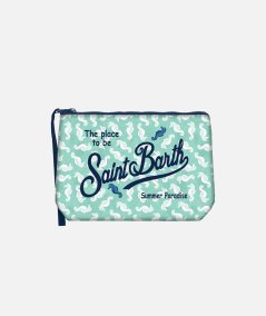 Pochette Aline in scuba con stampa