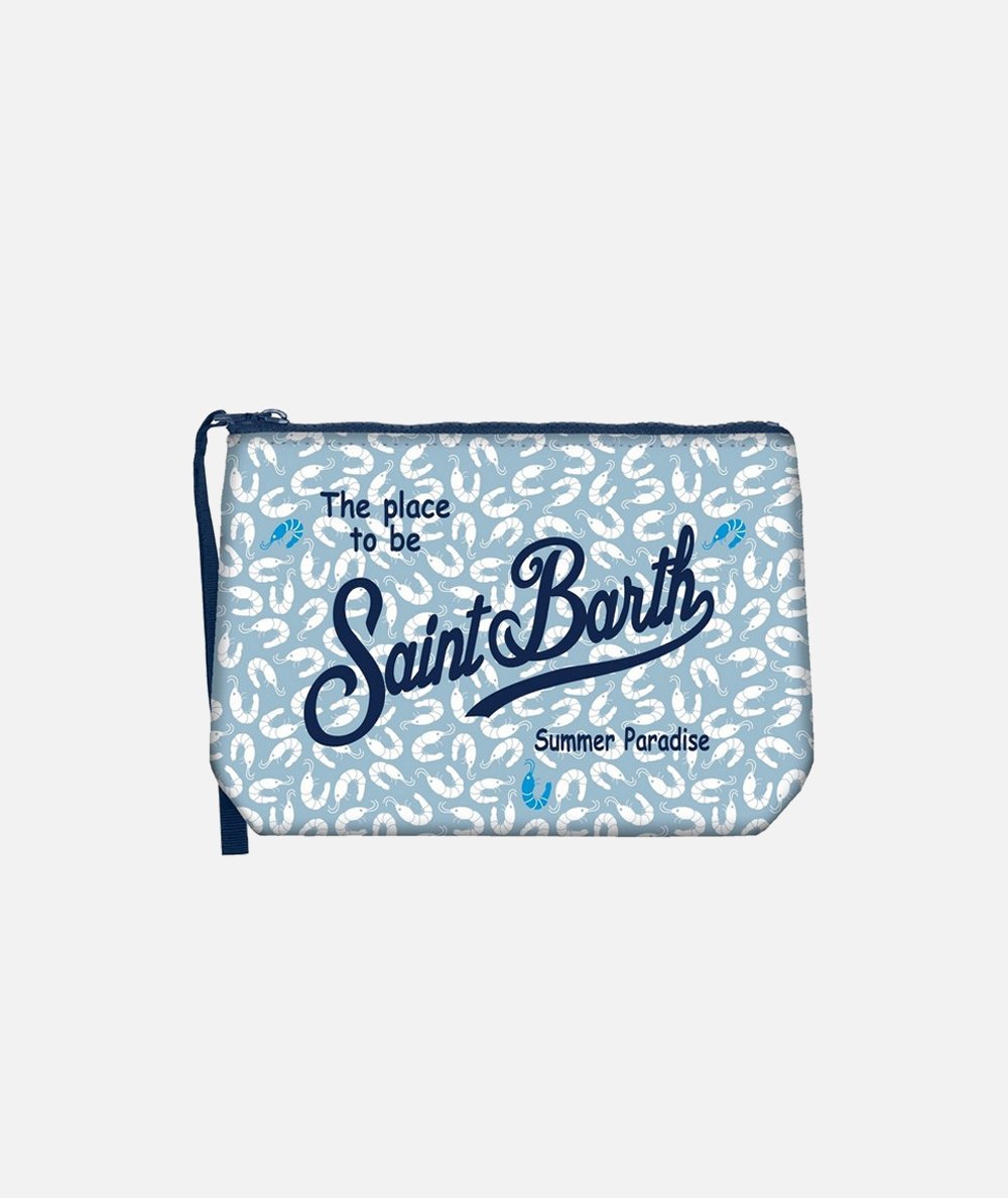 Aline scuba print clutch bag