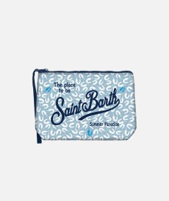 Aline scuba print clutch bag