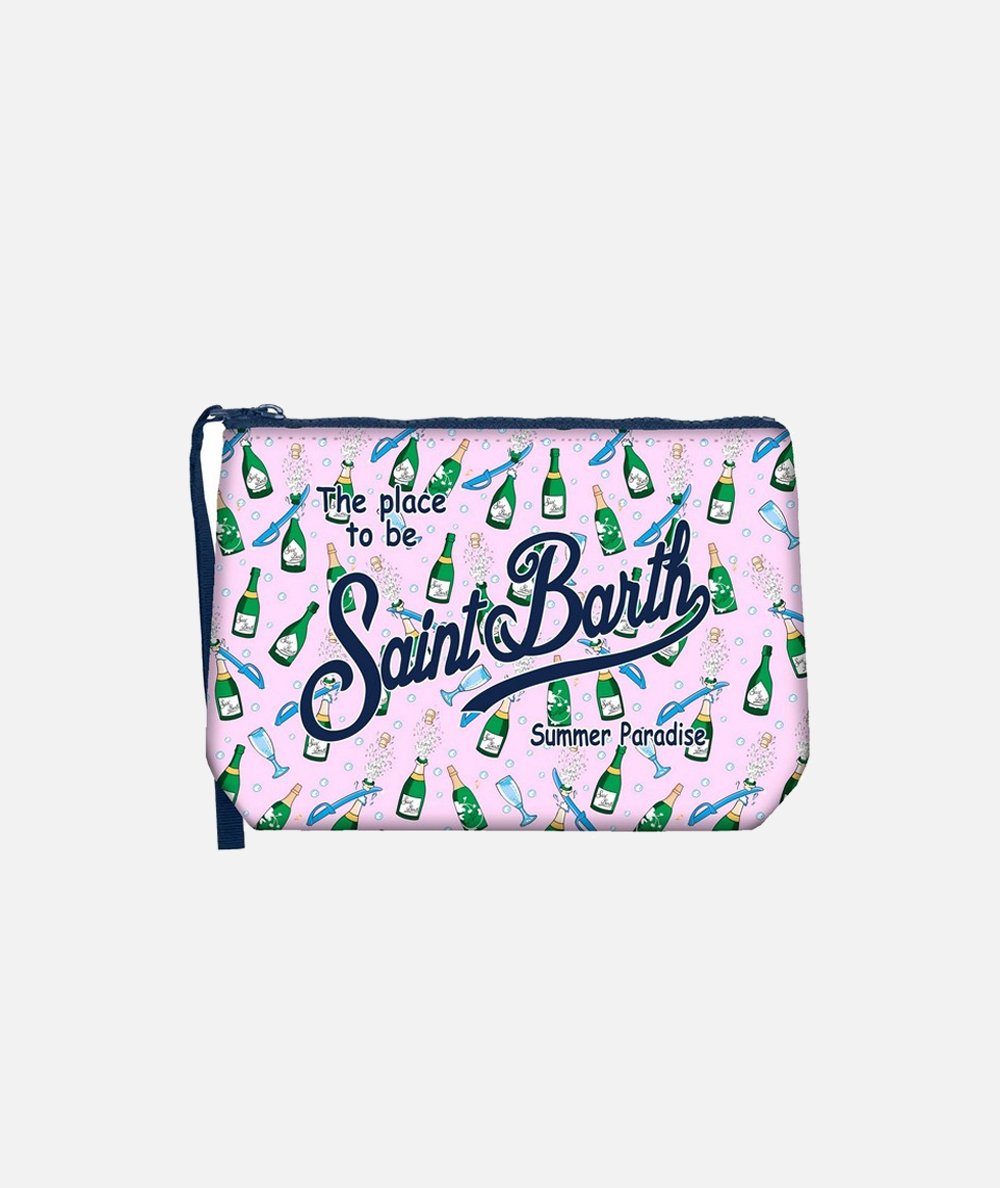 Aline scuba print clutch bag
