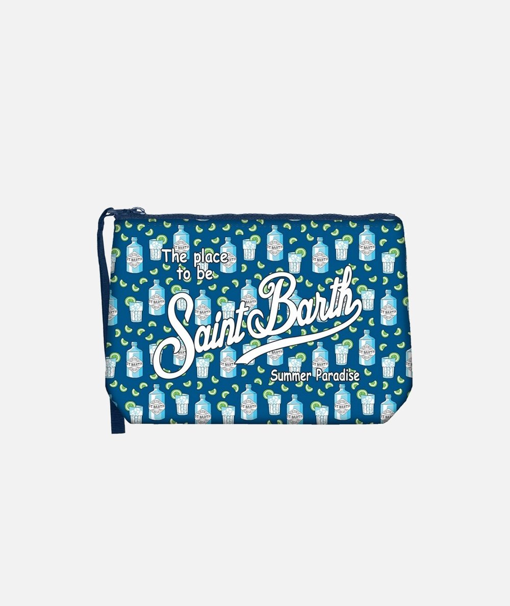 Pochette Aline in scuba con stampa