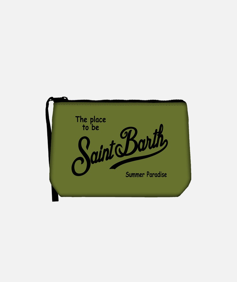 Aline clutch bag in solid color scuba