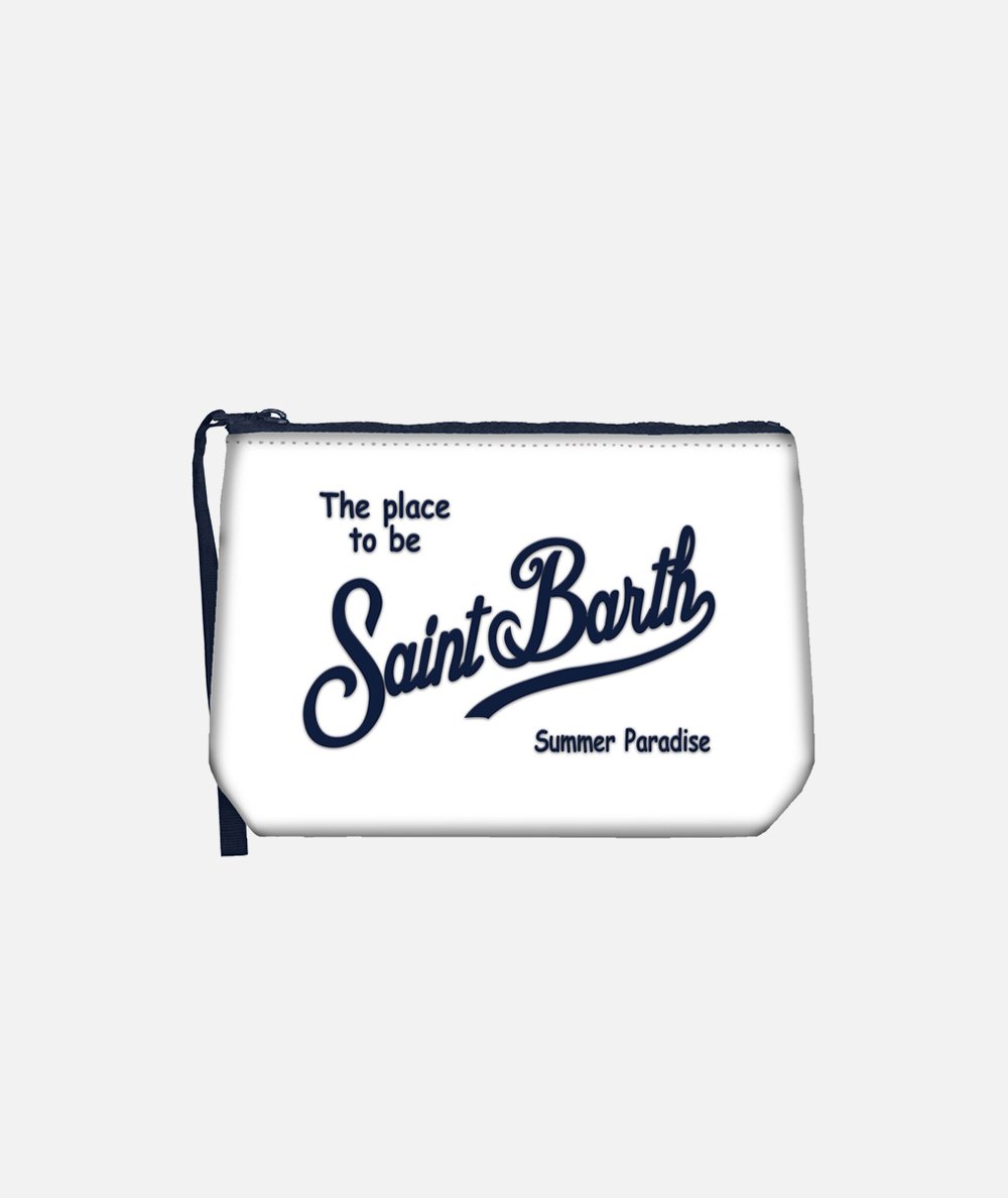 Aline clutch bag in solid color scuba