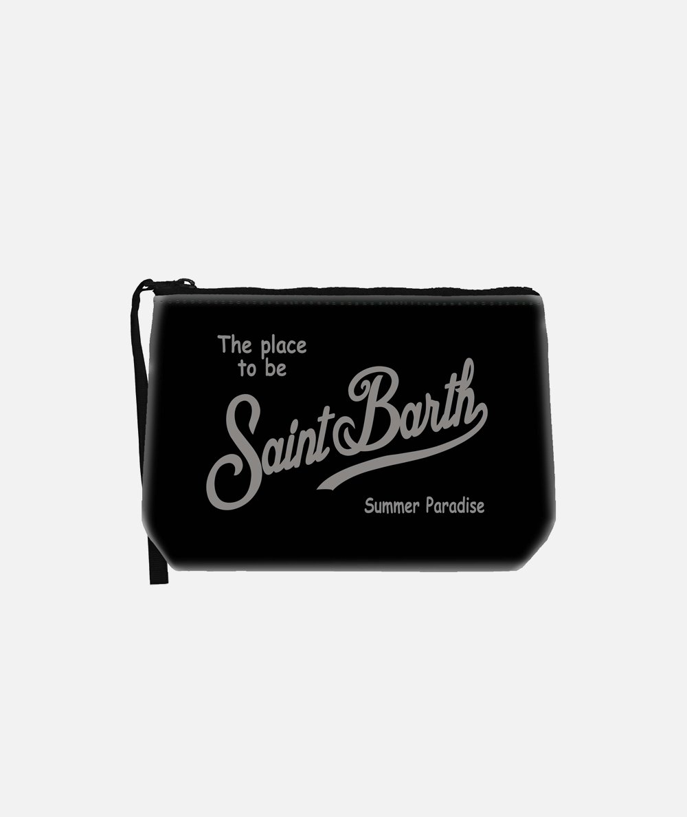 Aline clutch bag in solid color scuba
