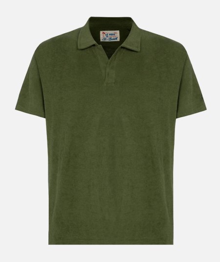 Polo Jeremy in spugna verde militare - Duepistudio ***** Abbigliamento, Accessori e Calzature | Uomo - Donna