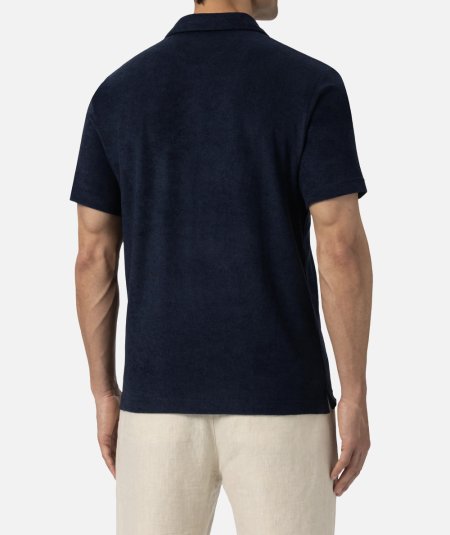Polo Jeremy in spugna blu navy