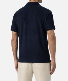 Polo Jeremy in spugna blu navy