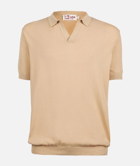 Polo Sloan in maglia beige senza bottoni - Duepistudio ***** Abbigliamento, Accessori e Calzature | Uomo - Donna