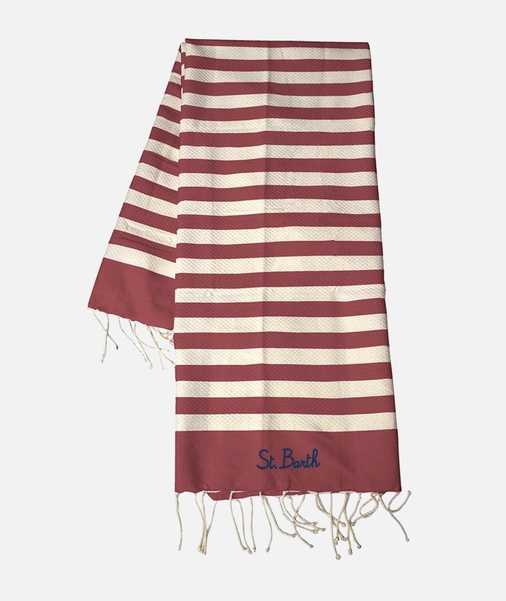 Classic honeycomb fouta with stripes