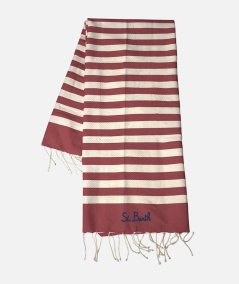 Classic honeycomb fouta with stripes