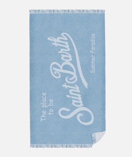 Telo mare in morbida spugna con maxi logo a contrasto - Duepistudio ***** Abbigliamento, Accessori e Calzature | Uomo - Donna