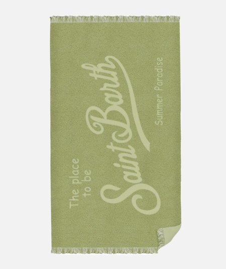 Beach towel in soft sponge with contrasting maxi logo - Duepistudio ***** Abbigliamento, Accessori e Calzature | Uomo - Donna