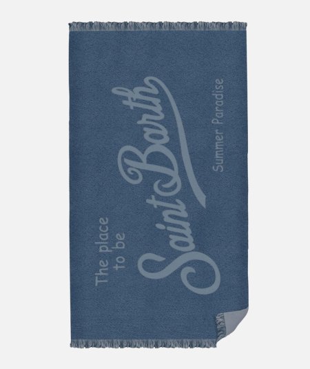 Telo mare in morbida spugna con maxi logo a contrasto - Duepistudio ***** Abbigliamento, Accessori e Calzature | Uomo - Donna