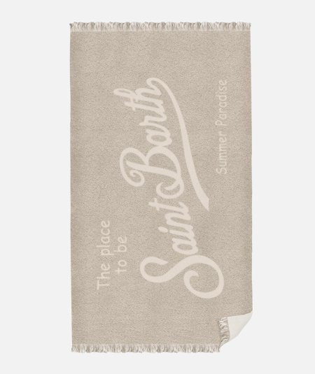Telo mare in morbida spugna con maxi logo a contrasto - Duepistudio ***** Abbigliamento, Accessori e Calzature | Uomo - Donna